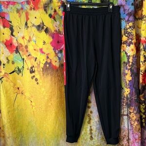 Nike Black Joggers with Red Side Stripe